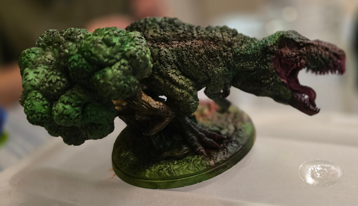 T-Rex, painted by Andy