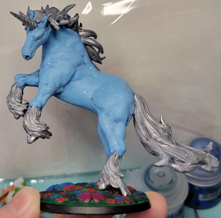 Unicorn, painted by Ophidia