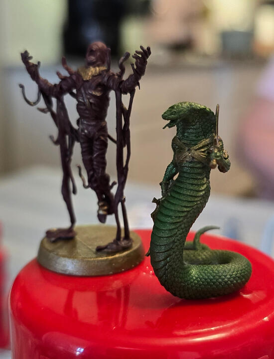 Mummy Lord and Yuan-ti by Yasashii Kyojin Studio, painted by Andy