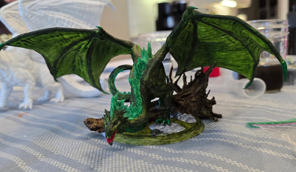 Adult Green Dragon, painted by Andy